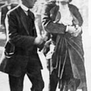 Emmeline Pankhurst Carried By Officer Art Print