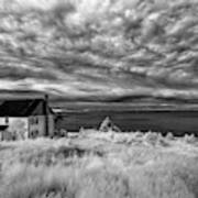 English Harbour Storm Clouds Infrared Art Print