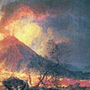Eruption Of Vesuvius, 1770s. Artist Art Print