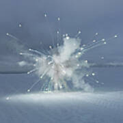 Explosion In Winter Landscape Art Print