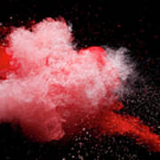 Explosion Of Colored Powder Art Print