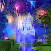 Fantasy In The Sky Fireworks At Walt Disney World Art Print