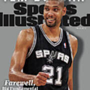 Farewell, Big Fundamental Tim Duncan Retirement Tribute Sports Illustrated Cover Art Print