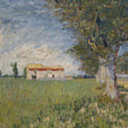 Farmhouse In A Wheat Field, 1888 Art Print