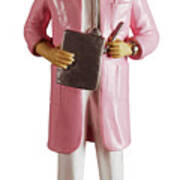 Female Doctor In Pink Coat Art Print