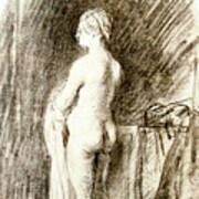 Female Nude, 17th Century. Artist Art Print