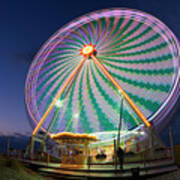 Ferris Wheel On The Beach Ii Art Print