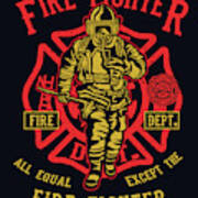 Firefighter Art Print