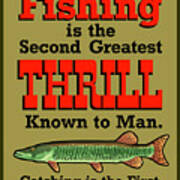 Fishing 2nd Thrill Art Print