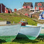 Greenland Fishing Boats Art Print