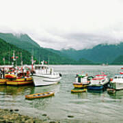 Fishing Boats In A Lake, Puerto Art Print