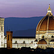 Florence Catherdral Duomo Illuminated Art Print