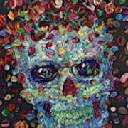 Flowered Calavera Art Print