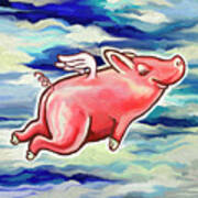 Flying Pig Art Print