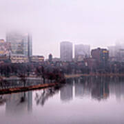 Foggy Boston Art Print