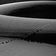 Footprint Crossing The Sand Dune Art Print