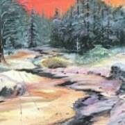 Forest Stream - 16x20 Oil On Canvas By Hyacinth Paul Art Print