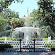 Forsyth Park Fountain In Historic Savannah, Georgia - Art Print