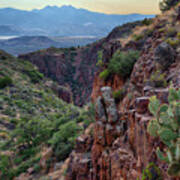 Four Peaks Canyons  Near Roosevelt Lake Landscape Art Print