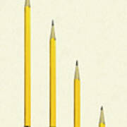 Four Sized Pencils Art Print