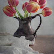 Fresh Red Tulips Art Print
