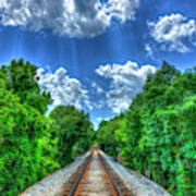 From Here To Who Knows Where Rail Road Tracks Train Art Art Print