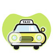 Front Of Taxi Art Print