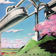 Futuristic Monorail Art Print