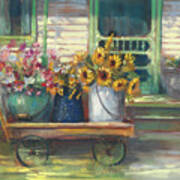 Garden Wagon Crop Art Print