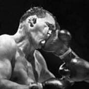 Gene Fullmer Being Hit During Boxing Art Print