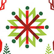 Geometric Holiday Reindeer Iii Art Print