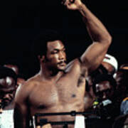 George Foreman Waving During Weigh-in Art Print