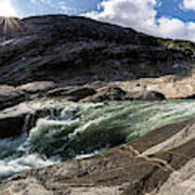 Glacial Stream Nigardsbreen Glacier, Norway Art Print