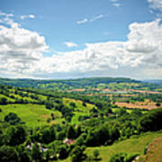 Gloucestershire Countryside View In Art Print