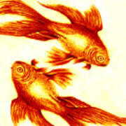 Golden Fish Art Print