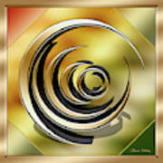 Golden Spiral Frame 3 3d Art Print
