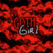 Goth Girl Graphic Art Print
