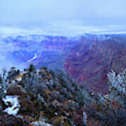 Grand Canyon Winter Scene Art Print