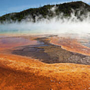 Grand Prismatic Spring Geyser In Art Print