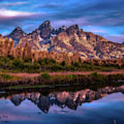Grand Teton National Park And Mountain Reflections Art Print