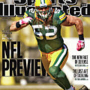 Green Bay Packers Clay Matthews, 2011 Nfl Football Preview Sports Illustrated Cover Art Print