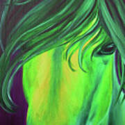Green Horse Art Print