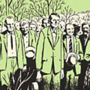 Group Of Men Standing Outdoors Art Print