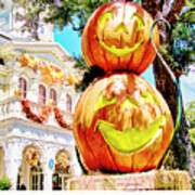 Halloween Pumpkins, Main Street Usa, Walt Disney World Art Print