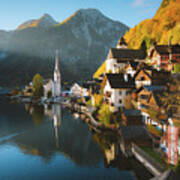 Hallstatt First Light Art Print