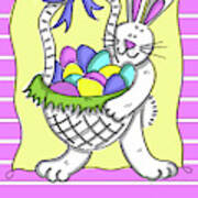 Happy Easter Basket Art Print