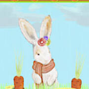 Happy Easter Bunny Iv Art Print