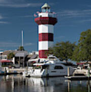 Harbour Town Lighthouse On Christmas Morning 2018 No. 1063 Art Print