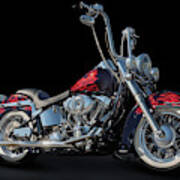 Harley Davidson With Pipes Art Print