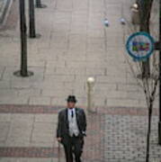 Hat Vest Suit Tie Streets Of Philadelphia Art Print